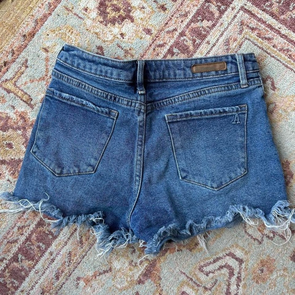 Y2K Articles‎ of Society High-waisted micro mini blue denim cut off shorts